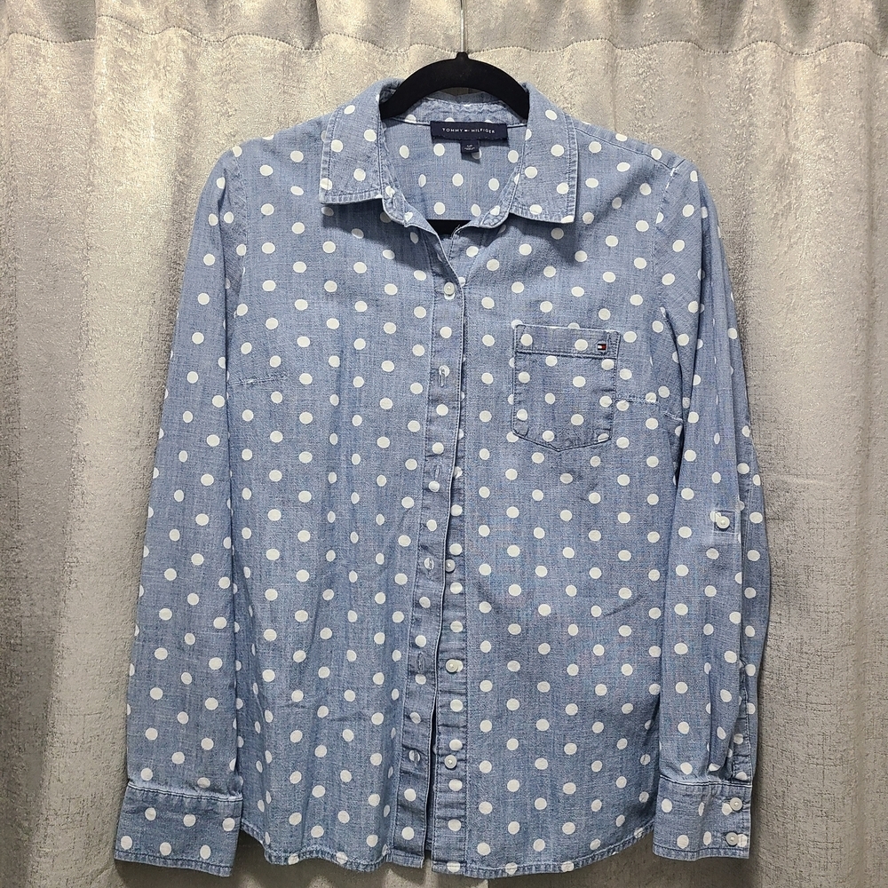 Tommy Hilfiger‎ Light Blue Polka Dot Shirt